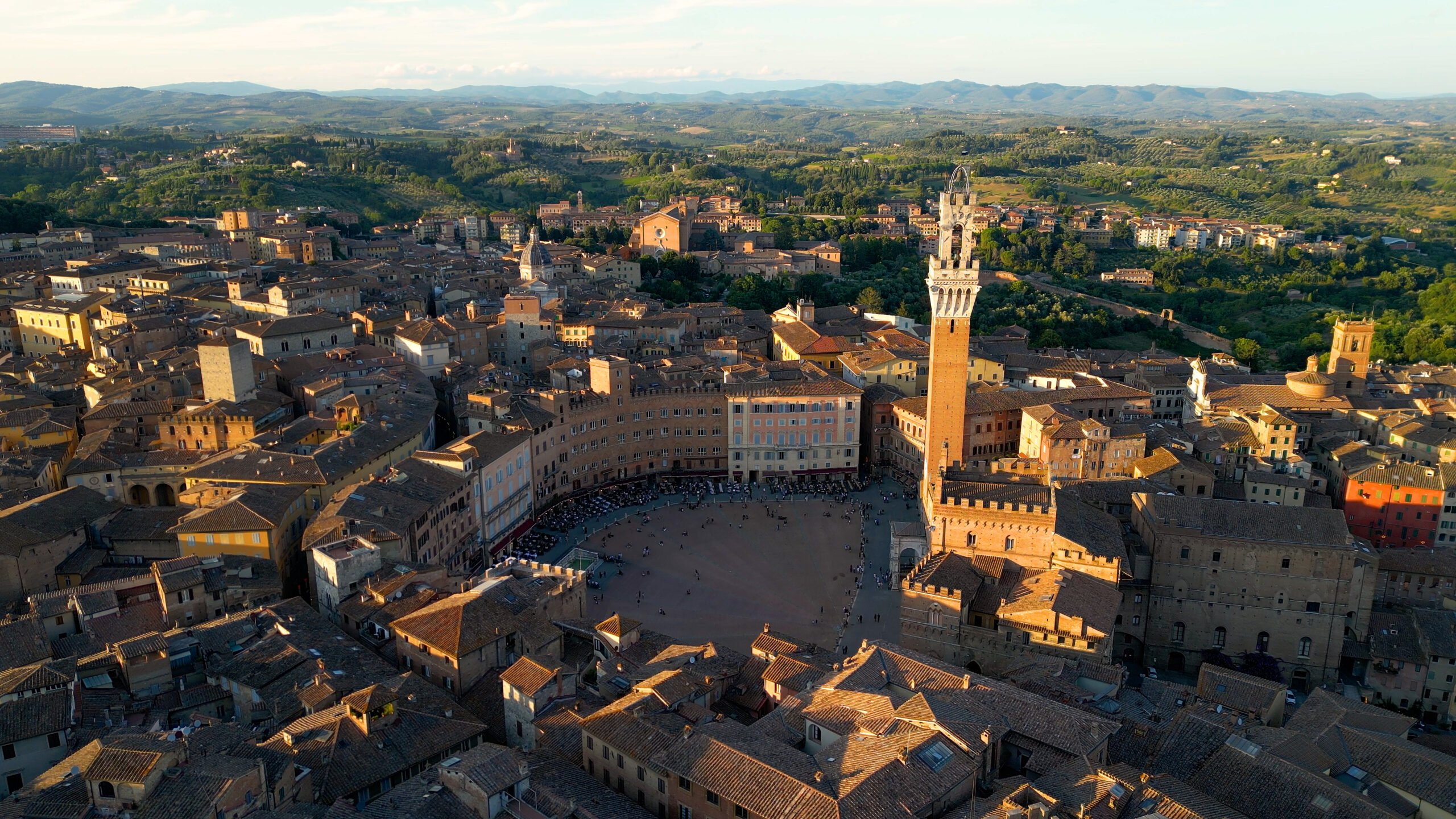 Siena Italy Aerial Piazza del Campo